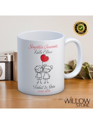 Black Willow Store Sevgililer Günü,sevgiliye Özel,aşk,sevgi Porselen Kupa Bardak-64