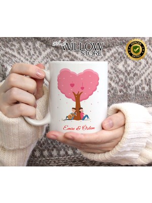 Black Willow Store Sevgililer Günü,sevgiliye Özel,aşk,sevgi Porselen Kupa BARDAK-108