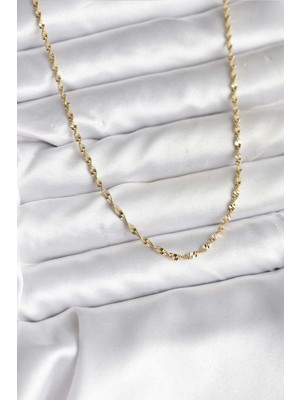 14K Gold Renk Kaplama Burgu Model cm Kadın Kolye - Lisinya