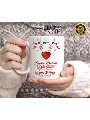 Black Willow Store Sevgililer Günü,sevgiliye Özel,aşk,sevgi Porselen Kupa BARDAK-113