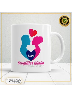 Black Willow Store Sevgililer Günü,sevgiliye Özel,aşk,sevgi Porselen Kupa BARDAK-137