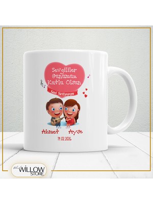 Black Willow Store Sevgililer Günü,sevgiliye Özel,aşk,sevgi Porselen Kupa Bardak-28