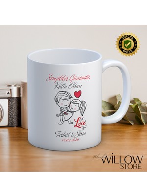 Black Willow Store Sevgililer Günü,sevgiliye Özel,aşk,sevgi Porselen Kupa Bardak-63
