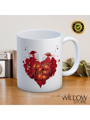 Black Willow Store Sevgililer Günü,sevgiliye Özel,aşk,sevgi Porselen Kupa Bardak-77