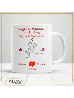 Black Willow Store Sevgililer Günü,sevgiliye Özel,aşk,sevgi Porselen Kupa Bardak-30