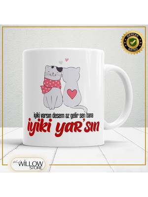 Black Willow Store Sevgililer Günü,sevgiliye Özel,aşk,sevgi Porselen Kupa BARDAK-135