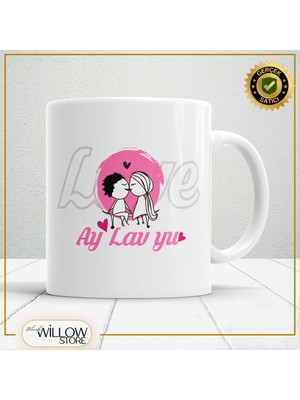 Black Willow Store Sevgililer Günü,sevgiliye Özel,aşk,sevgi Porselen Kupa BARDAK-129