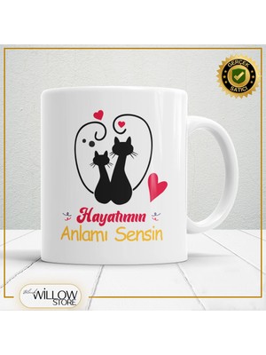 Black Willow Store Sevgililer Günü,sevgiliye Özel,aşk,sevgi Porselen Kupa BARDAK-132