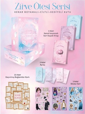 İndigo Kitap Zirve Ötesi Serisi Ciltli Yan Boyamalı Set 3 Kitap Adora Yağmur 1208 Sayfa