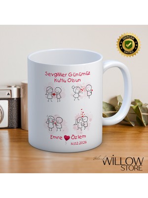 Black Willow Store Sevgililer Günü,sevgiliye Özel,aşk,sevgi Porselen Kupa Bardak-75