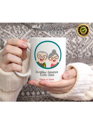 Black Willow Store Sevgililer Günü,sevgiliye Özel,aşk,sevgi Porselen Kupa BARDAK-107