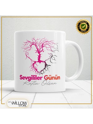 Black Willow Store Sevgililer Günü,sevgiliye Özel,aşk,sevgi Porselen Kupa BARDAK-141