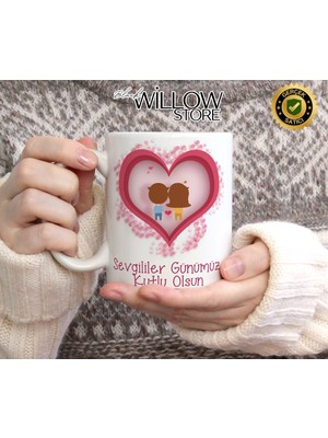 Black Willow Store Sevgililer Günü,sevgiliye Özel,aşk,sevgi Porselen Kupa Bardak-92