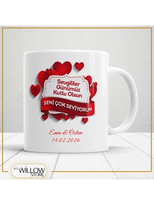 Black Willow Store Sevgililer Günü,sevgiliye Özel,aşk,sevgi Porselen Kupa Bardak-6