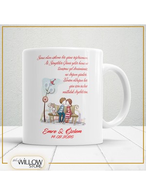 Black Willow Store Sevgililer Günü,sevgiliye Özel,aşk,sevgi Porselen Kupa Bardak-13