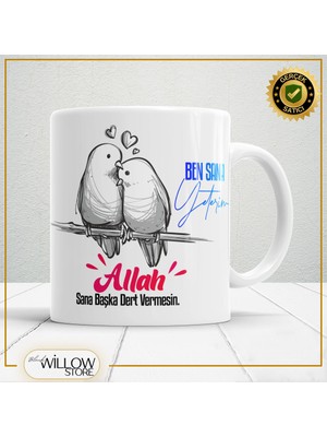 Black Willow Store Sevgililer Günü,sevgiliye Özel,aşk,sevgi Porselen Kupa BARDAK-127