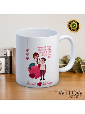 Black Willow Store Sevgililer Günü,sevgiliye Özel,aşk,sevgi Porselen Kupa Bardak-82