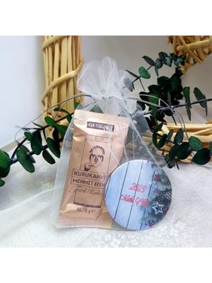 Empressco Beyaz Tül Kese Içinde Açacak ve Kahve, Yeni Yıl Için Şık Hediye Seti, 10 Adet