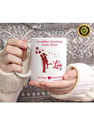 Black Willow Store Sevgililer Günü,sevgiliye Özel,aşk,sevgi Porselen Kupa Bardak-87