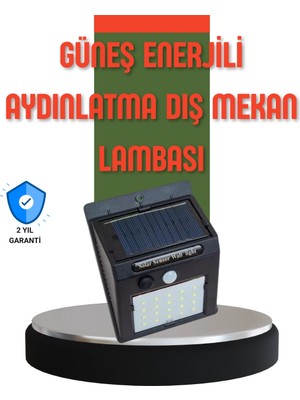 Mercansa Hareket Sensörlü Güneş Enerjili Dış Mekan LED Lamba 100/144 LED
