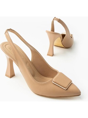 Ezel Glory Pıert Nude Cilt Topuklu Ayakkabı