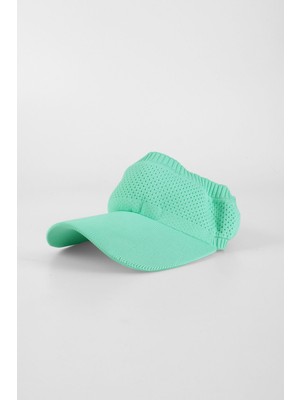 Kapin Triko Vizör Tenis Şapka  - Mint Yeşil
