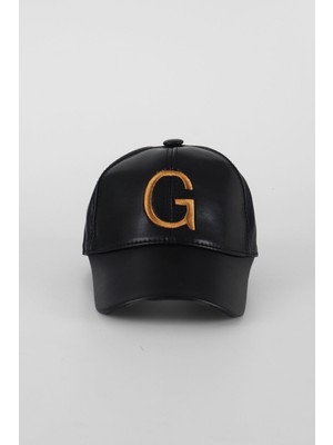 Kapin Kişiye Özel Harf Nakışlı Harf Seçilebilir Deri Cap Şapka