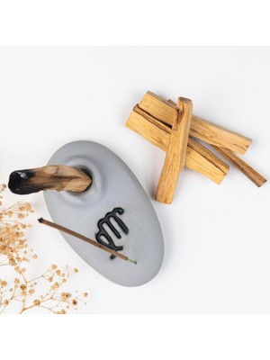 Mitr Başak Burcu Temalı Gri Palo Santo Tütsülük