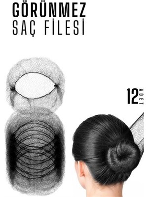 MegaSepet Hsnet Siyah Saç Filesi Görünmez 12 Adet - ME001W-50OW44