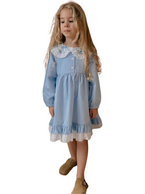 Wikiboom Pamuk Saten Kız Çocuk Elbise