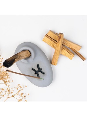 Mitr Balık Burcu Temalı Gri Palo Santo Tütsülük