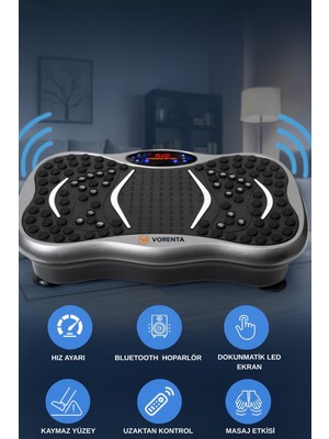 Fit Plus Yüksek Titreşimli 5 Programlı Spor Kondisyon Aleti ve Egzersiz Aleti