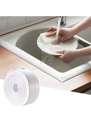 Mercansa Su Sızdırmaz Banyo Mutfak Lavabo Küvet Izolasyon Şerit Bant,lavabo Kenar Bandı 3.2 mt x 38 mm