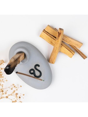 Mitr Aslan Burcu Temalı Gri Palo Santo Tütsülük
