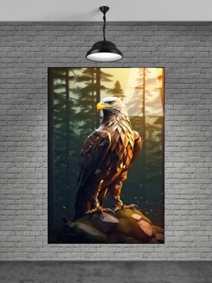Marsilyan 3D Kartal Cam Tablo