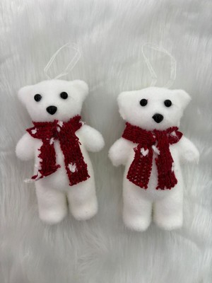 Empressco Beyaz Iki Ayı Süsü, 11 Cm, Doğal ve Şık Ev Dekorasyonu Için Ideal Seçenek