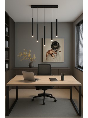 Mikro Aydınlatma Samsung LED Modern Salon Yatak Odası Yemek Masası Mutfak Ofis Sarkıt Aydınlatma 5'li Siyah Günışığı