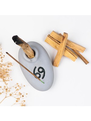 Mitr Yengeç Burcu Temalı Gri Palo Santo Tütsülük