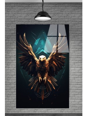 Marsilyan  3D Kartal Cam Tablosu