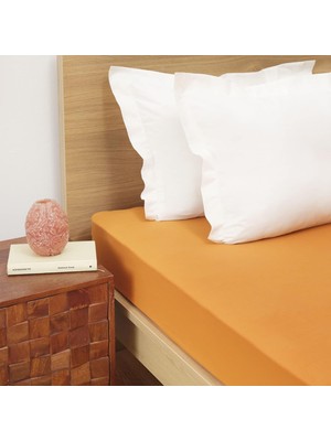 Storemax Orange Penye Tek Kişilik Fitted Çarşaf