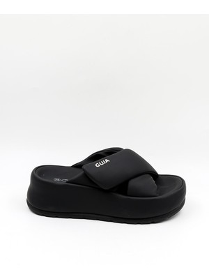 Guja Ortopedik Dolgu Topuklu Terlik GJ400-11 Siyah