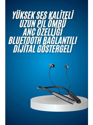 Mercansa Bluetooth Kulaklık Şarj Göstergeli 100 Saat Şarj Kapasiteli Sporcu Kulaklık