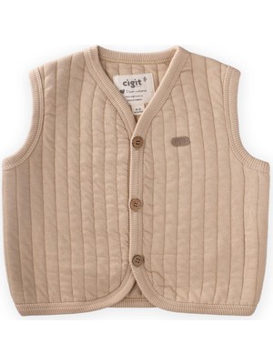 Cigit Kapitone Yelek 0-4 Yaş Bej