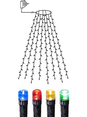 Empressco 160 Ledli Renkli Aydınlatma, Siyah Plastik, 200CM Yükseklik, 20CM Uzunluk