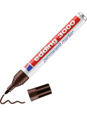 Storemax 3000 Kalıcı Marker Koyu 1 Yuvarlak Uç 1,5-3 mm Hızlı Kuruyan Kalıcı Marker Suya Dayanıklı, Silinmeye Dayanıklı Karton, Plastik, Ahşap, Metal Için Evrensel