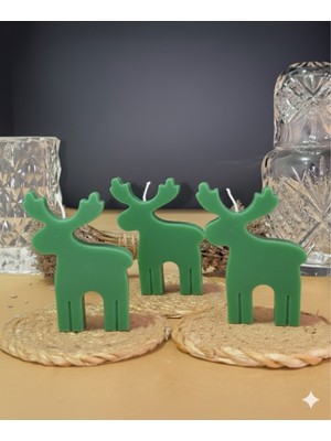 Empressco Beyaz Yılbaşı Geyik Mum Seti, Dekoratif ve Şık Yılbaşı Atmosferi Için