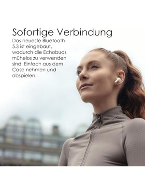 Storemax Boompods Echobuds Mikrofonlu Gerçek Kablosuz Kulaklık, Geri Dönüştürülmüş Plastikten Bluetooth Kulaklıklar, Mikrofonlu Kulak Içi Kulaklık Tomurcukları, Ipx4 Dereceli Tws Kulaklık, 19 Saat Çalma