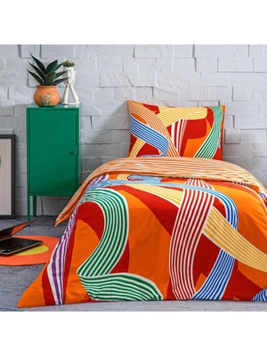 Storemax Ranforce Tek Kişilik Nevresim Takımı Turuncu