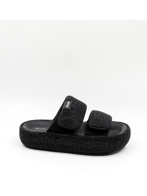 Guja Ortopedik Dolgu Topuklu Terlik GJ4005 Siyah