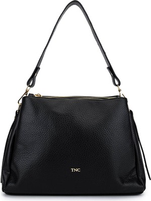 Tamer Tanca Kadın Suni Deri Siyah Floter Kol Çantası 1003 2033 Bn Cnt SK25-26 Sıyah Fltr